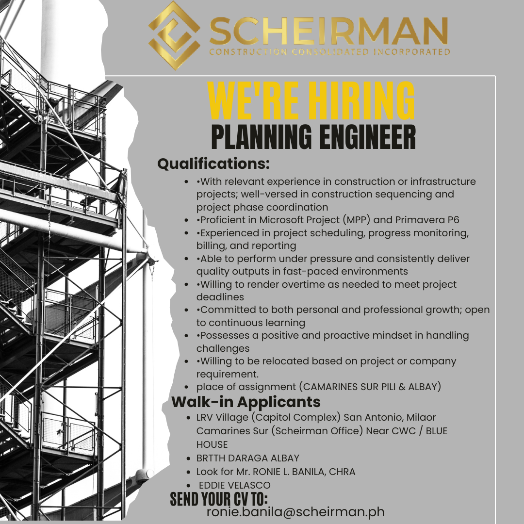 Scheirman Construction Consolidated inc. JOB VACANCIES